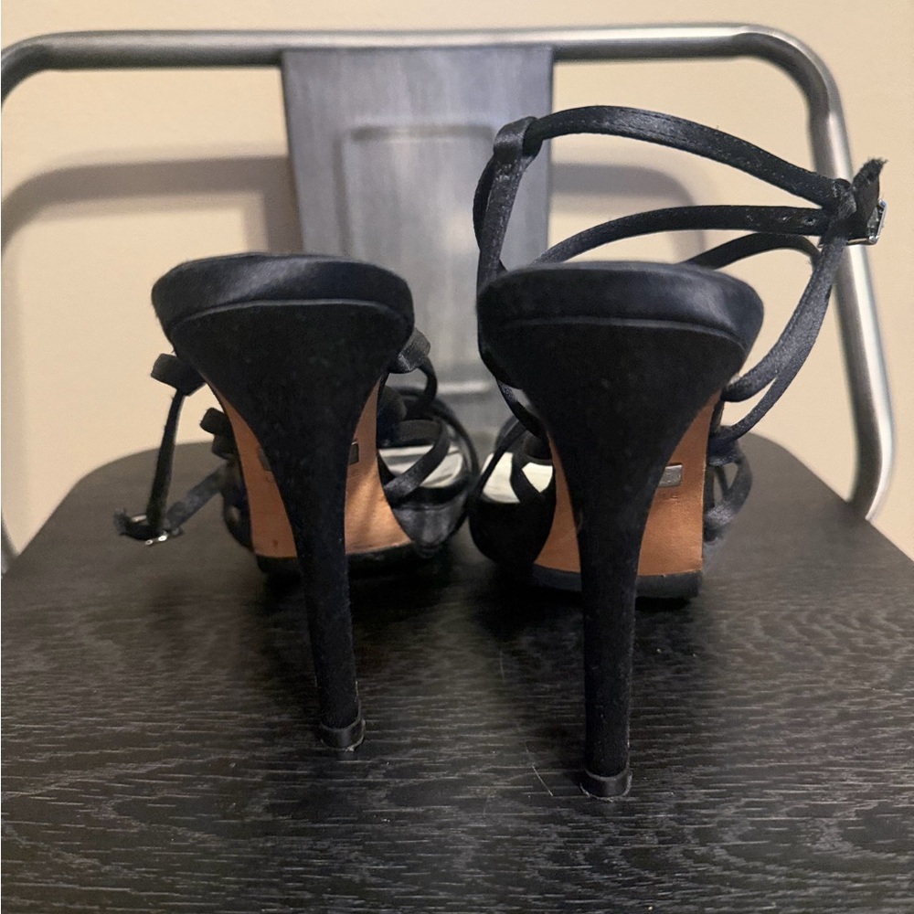 Badgley Mischka Black Strappy Heels - Picture 8 of 12
